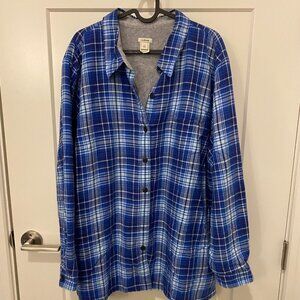 LL Bean Plaid Fleece Shacket
